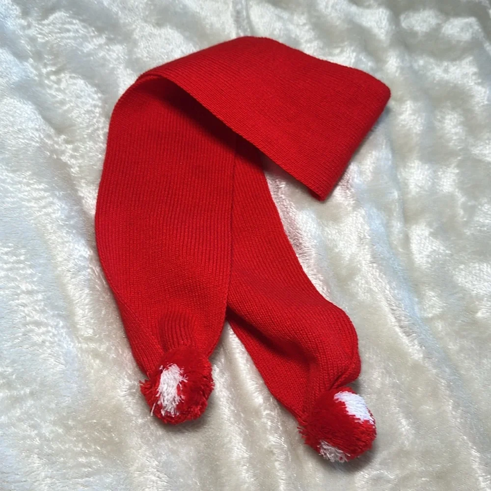 Red scarf for kids 0-6 years old boy girl Christmas scarf red winter